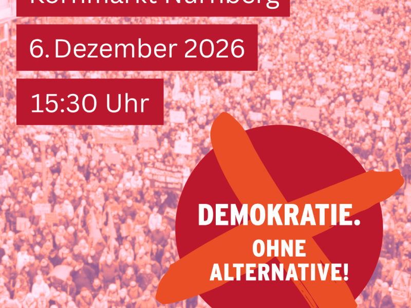 Demo gegen Rechtsextremismus am Kornmarkt Nürnbeeg